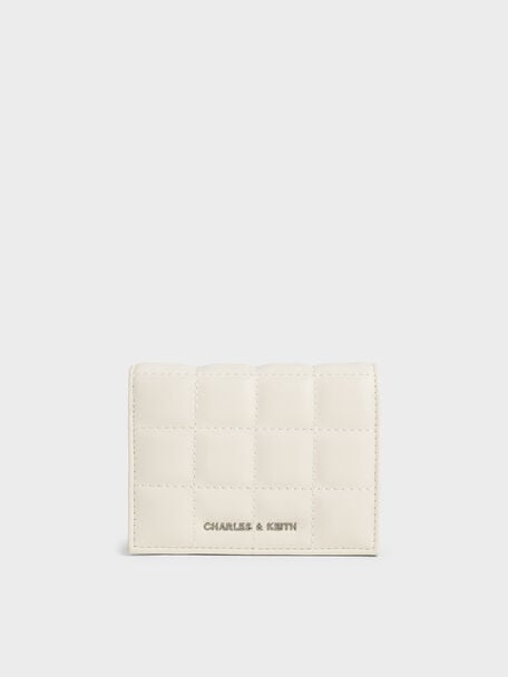 Quilted Mini Wallet, Cream, hi-res